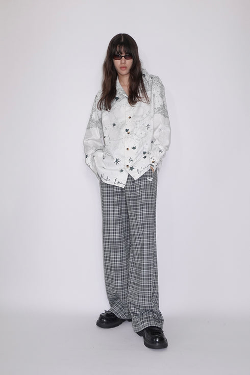 【PRE-ORDER】Mayte × Cycle ECHO STAR CHECK PANTS -WARM GRAY-